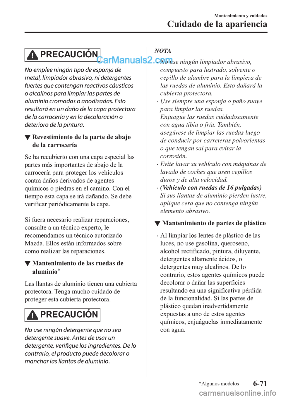 MAZDA MODEL 2 2019  Manual del propietario (in Spanish) �3�5�(�&�$�8�&�,�