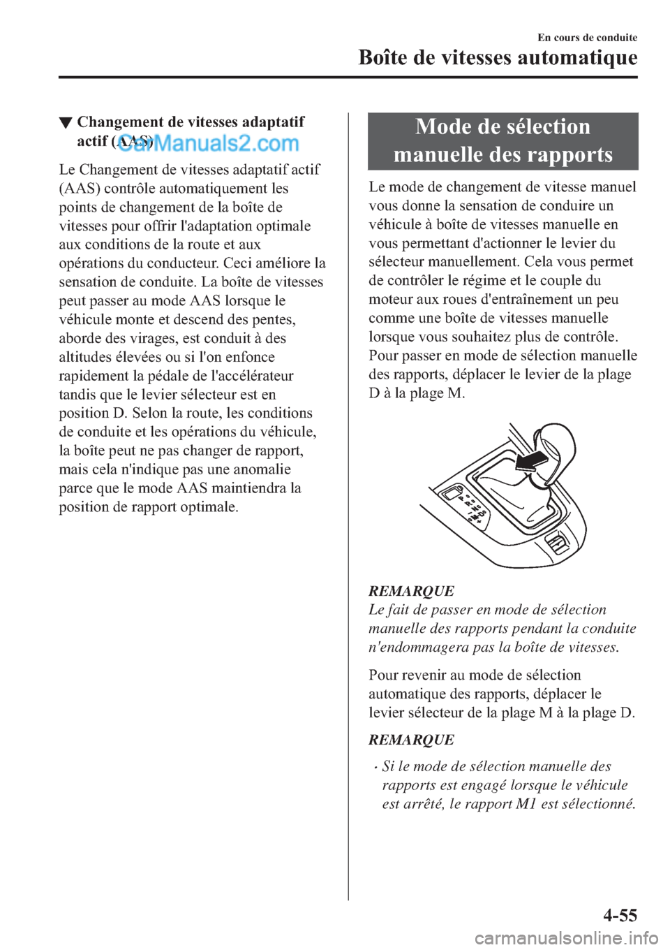MAZDA MODEL 2 2019  Manuel du propriétaire (in French) ▼�&�K�D�Q�J�H�P�H�Q�W��G�H��Y�L�W�H�V�V�H�V��D�G�D�S�W�D�W�L�I
�D�F�W�L�I���$�$�6�
�/�H��&�K�D�Q�J�H�P�H�Q�W��G�H��Y�L�W�H�V�V�H�V��D�G�D�S�W�D�W�L�I��D�F�W�L�I
��$�$�6���F�R�Q�W�U�{�O