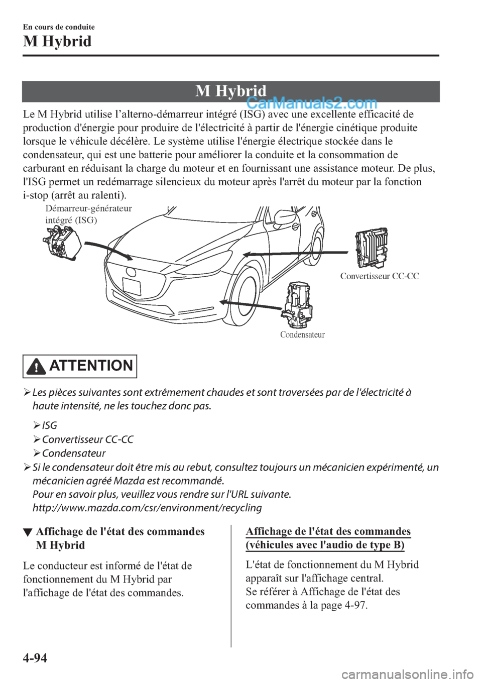 MAZDA MODEL 2 2019  Manuel du propriétaire (in French) �0��+�\�E�U�L�G
�/�H��0��+�\�E�U�L�G��X�W�L�O�L�V�H��O�