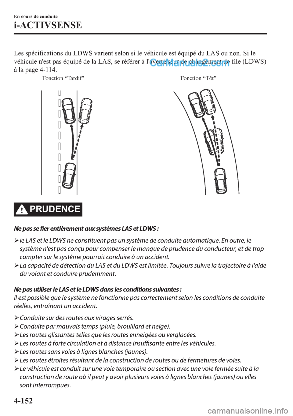 MAZDA MODEL 2 2019  Manuel du propriétaire (in French) �/�H�V��V�S�p�F�L�I�L�F�D�W�L�R�Q�V��G�X��/��:�6��Y�D�U�L�H�Q�W��V�H�O�R�Q��V�L��O�H��Y�p�K�L�F�X�O�H��H�V�W��p�T�X�L�S�p��G�X��/�$�6��R�X��Q�R�Q���6�L��O�H
�Y�p�K�L�F�X�O�H��Q�
�H�