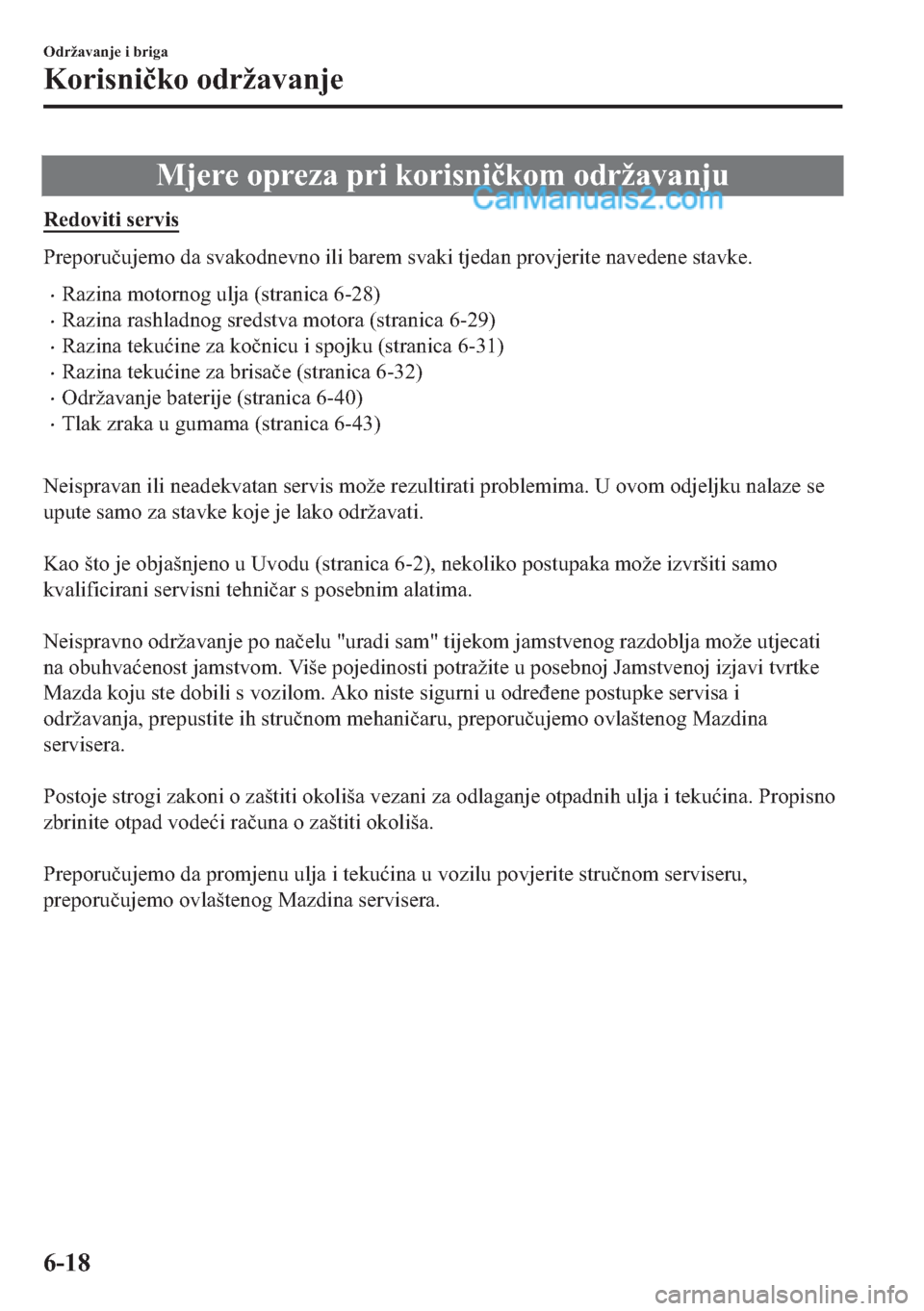 MAZDA MODEL 2 2019  Upute za uporabu (in Crotian) �0�M�H�U�H��R�S�U�H�]�D��S�U�L��N�R�U�L�V�Q�L�