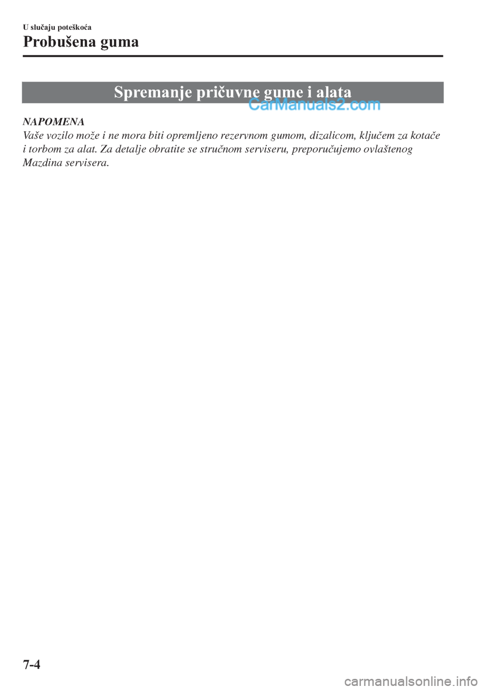 MAZDA MODEL 2 2019  Upute za uporabu (in Crotian) �6�S�U�H�P�D�Q�M�H��S�U�L�