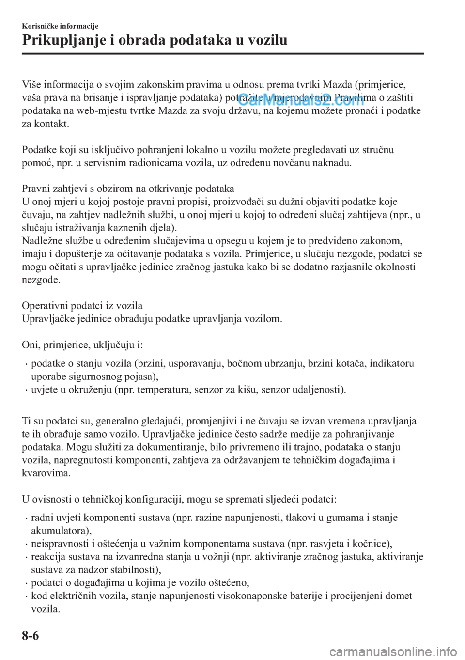 MAZDA MODEL 2 2019  Upute za uporabu (in Crotian) �9�L�