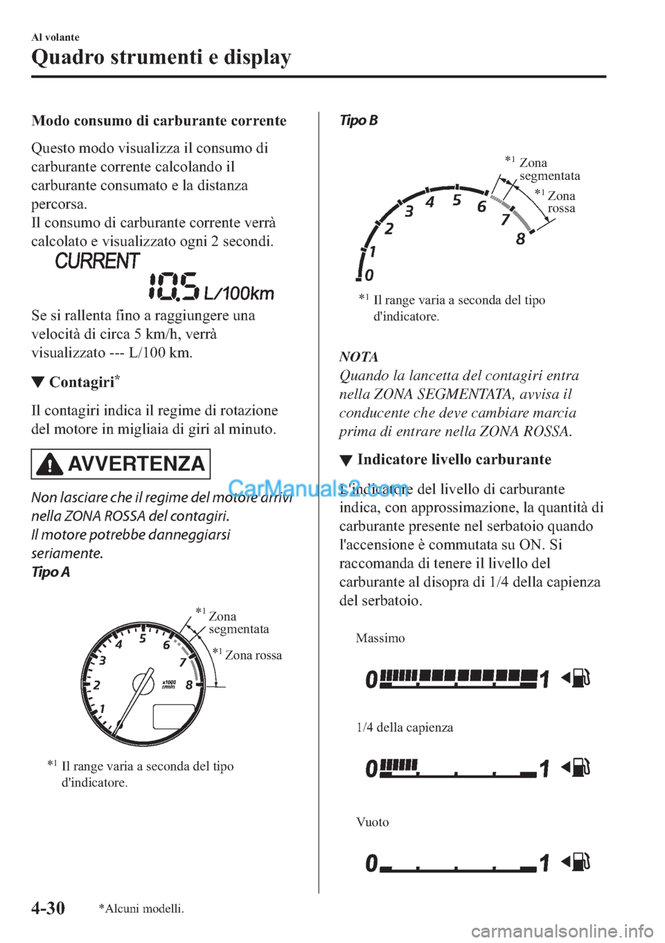 MAZDA MODEL 2 2019  Manuale del proprietario (in Italian) �0�R�G�R��F�R�Q�V�X�P�R��G�L��F�D�U�E�X�U�D�Q�W�H��F�R�U�U�H�Q�W�H
�4�X�H�V�W�R��P�R�G�R��Y�L�V�X�D�O�L�]�]�D��L�O��F�R�Q�V�X�P�R��G�L
�F�D�U�E�X�U�D�Q�W�H��F�R�U�U�H�Q�W�H��F�D�O�F�R�O�D�Q