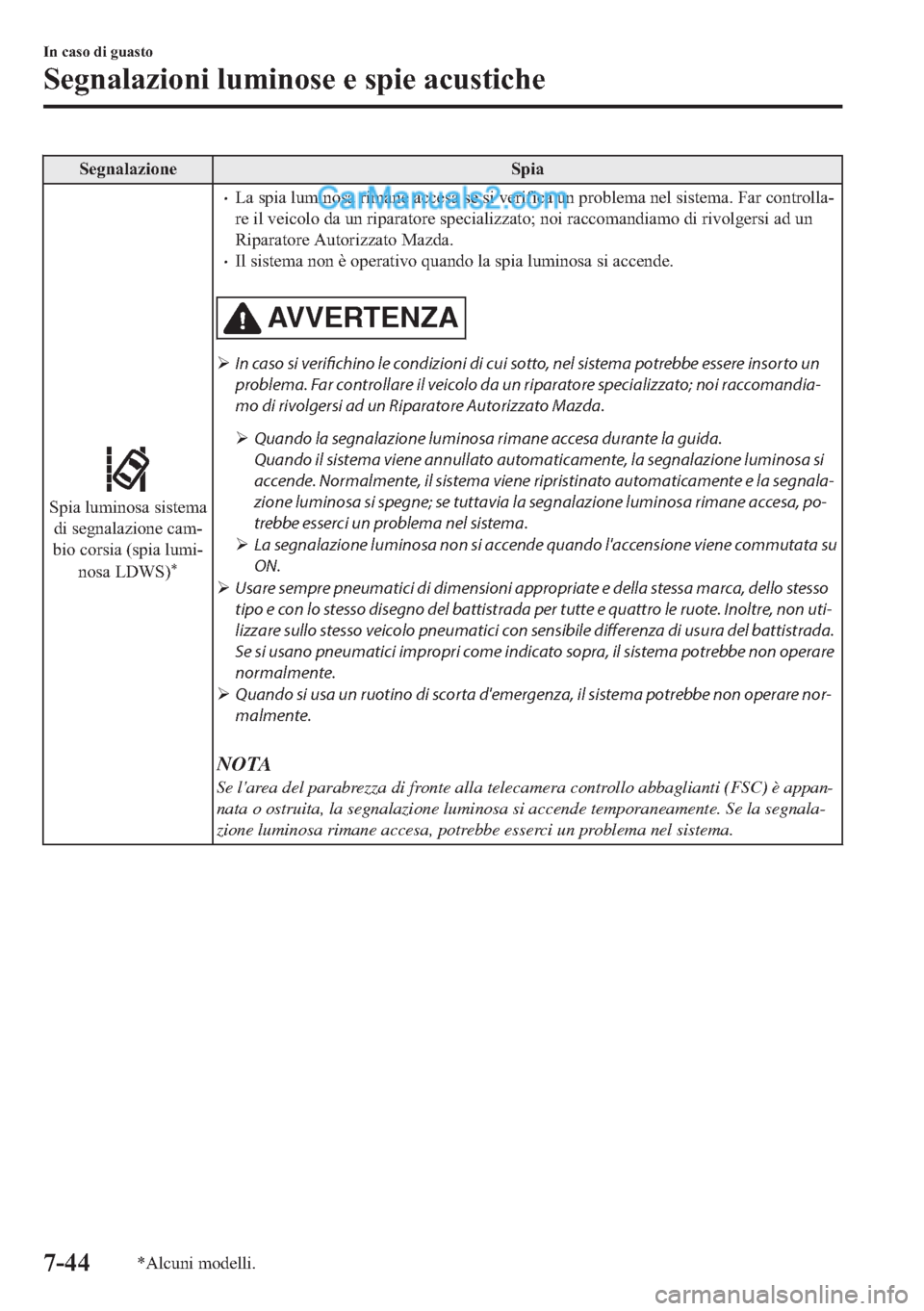 MAZDA MODEL 2 2019  Manuale del proprietario (in Italian) �6�H�J�Q�D�O�D�]�L�R�Q�H �6�S�L�D
�6�S�L�D��O�X�P�L�Q�R�V�D��V�L�V�W�H�P�D
�G�L��V�H�J�Q�D�O�D�]�L�R�Q�H��F�D�P(
�E�L�R��F�R�U�V�L�D���V�S�L�D��O�X�P�L(
�Q�R�V�D��/��:�6�
�
�x�/�D��V�S�