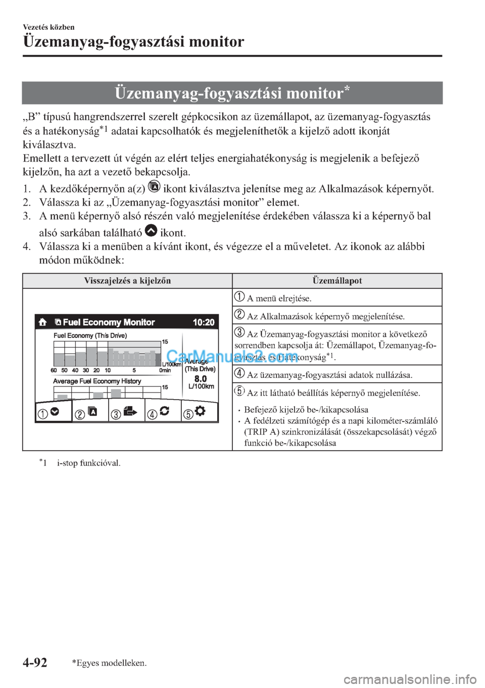 MAZDA MODEL 2 2019  Kezelési útmutató (in Hungarian) �h�]�H�P�D�Q�\�D�J��I�R�J�\�D�V�]�W�i�V�L��P�R�Q�L�W�R�U�
�