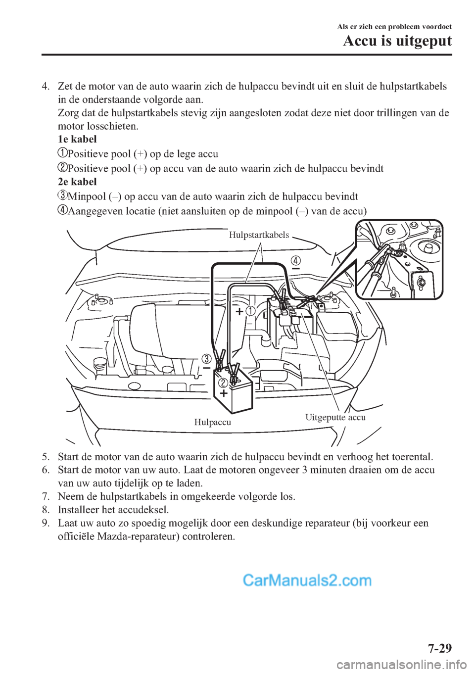 MAZDA MODEL 2 2019  Handleiding (in Dutch) �� �=�H�W��G�H��P�R�W�R�U��Y�D�Q��G�H��D�X�W�R��Z�D�D�U�L�Q��]�L�F�K��G�H��K�X�O�S�D�F�F�X��E�H�Y�L�Q�G�W��X�L�W��H�Q��V�O�X�L�W��G�H��K�X�O�S�V�W�D�U�W�N�D�E�H�O�V
�L�Q��G�H��R�Q�G