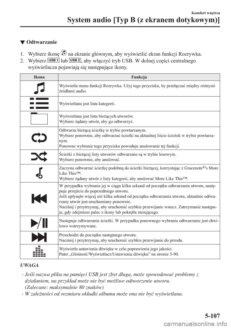 MAZDA MODEL 2 2019  Instrukcja Obsługi (in Polish) ▼�2�G�W�Z�D�U�]�D�Q�L�H
�� �:�\�E�L�H�U�]��L�N�R�Q
���Q�D��H�N�U�D�Q�L�H��J�