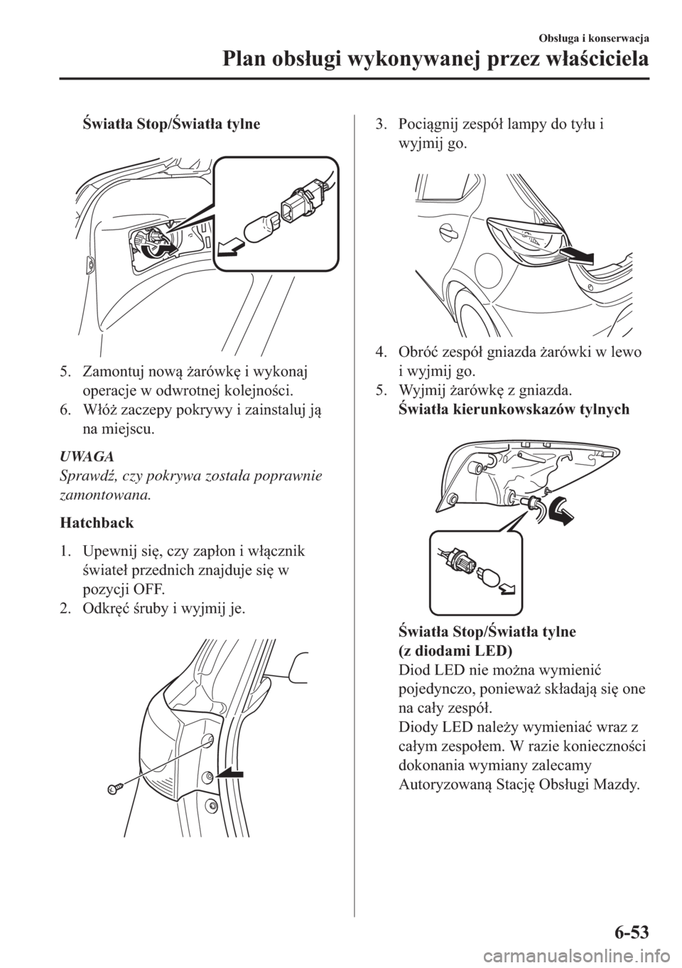 MAZDA MODEL 2 2019  Instrukcja Obsługi (in Polish) �Z�L�D�W�