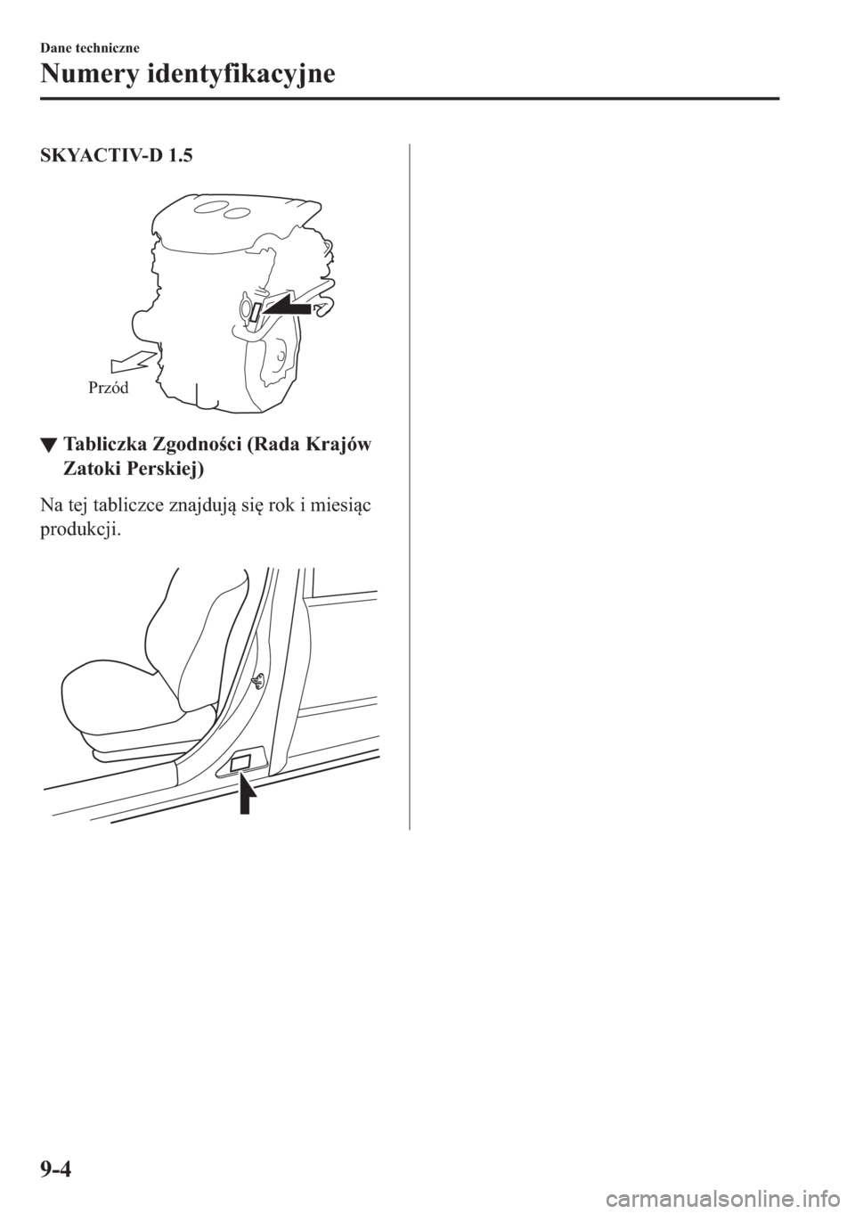 MAZDA MODEL 2 2019  Instrukcja Obsługi (in Polish) �6�.�<�$�&�7�,�9������
�
Przód
▼▼�7�D�E�O�L�F�]�N�D��=�J�R�G�Q�R�F�L���5�D�G�D��.�U�D�M�y�Z
�=�D�W�R�N�L��3�H�U�V�N�L�H�M�
�1�D��W�H�M��W�D�E�O�L�F�]�F�H��]�Q�D�M�G�X�M��V�L