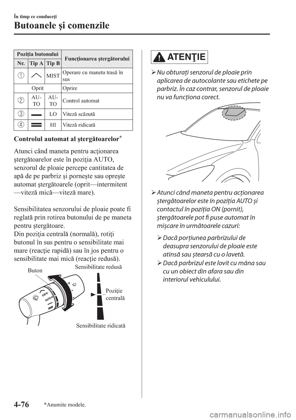 MAZDA MODEL 2 2019  Manualul de utilizare (in Romanian) �3�R�]�L �L�D��E�X�W�R�Q�X�O�X�L
�)�X�Q�F �L�R�Q�D�U�H�D��
