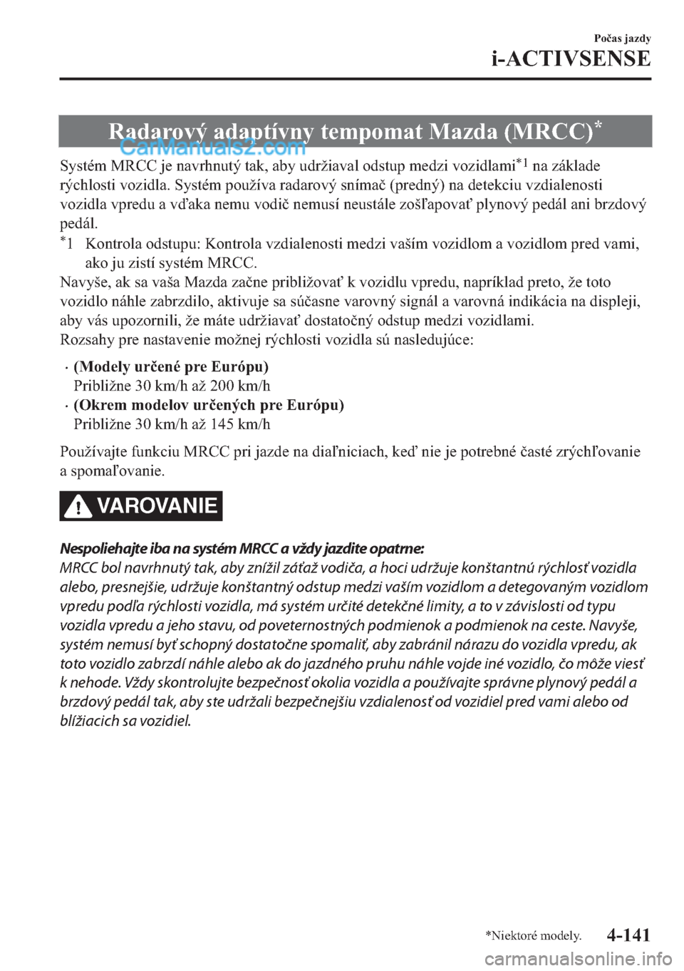 MAZDA MODEL 2 2019  Užívateľská príručka (in Slovak) �5�D�G�D�U�R�Y�
