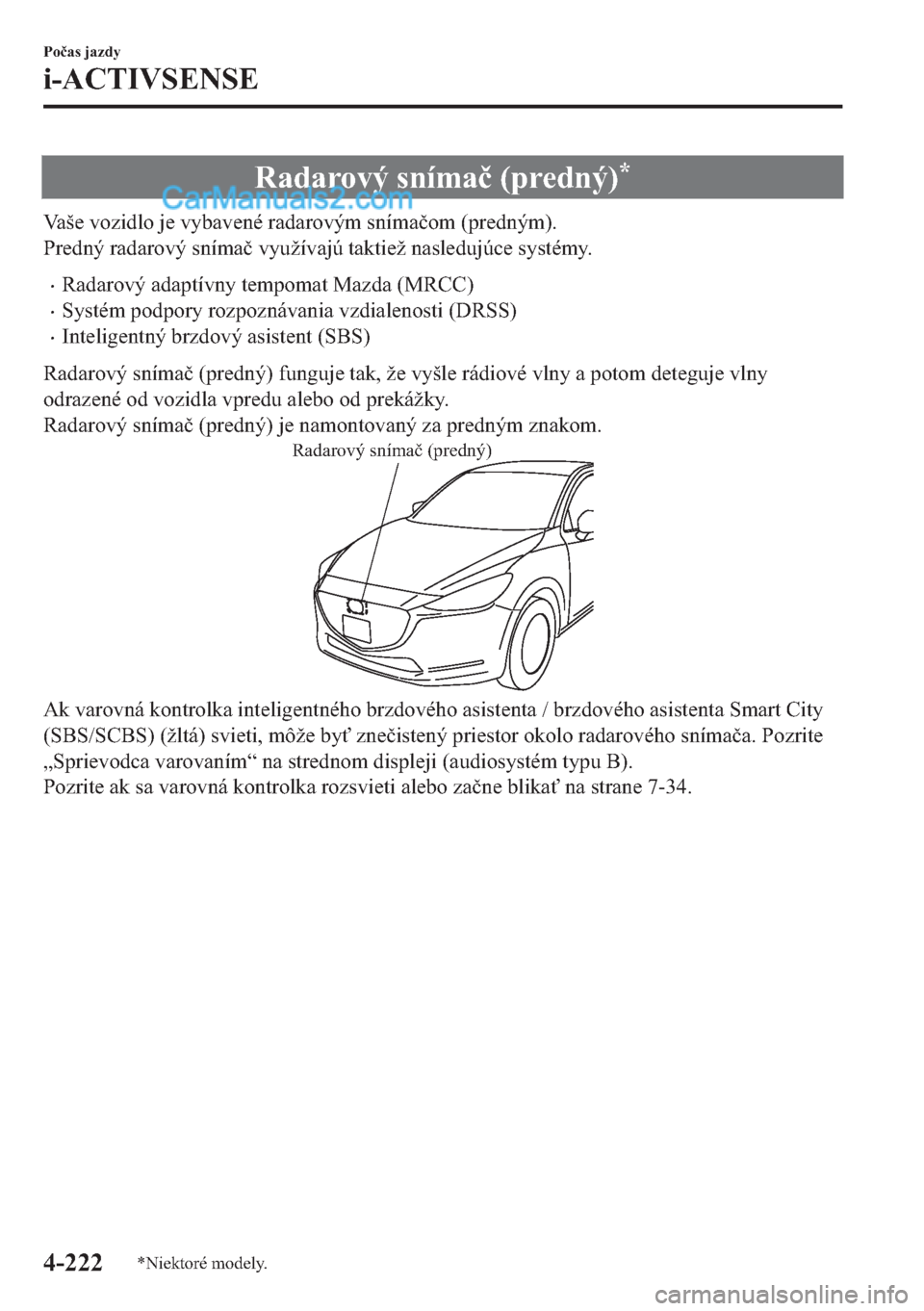 MAZDA MODEL 2 2019  Užívateľská príručka (in Slovak) �5�D�G�D�U�R�Y�