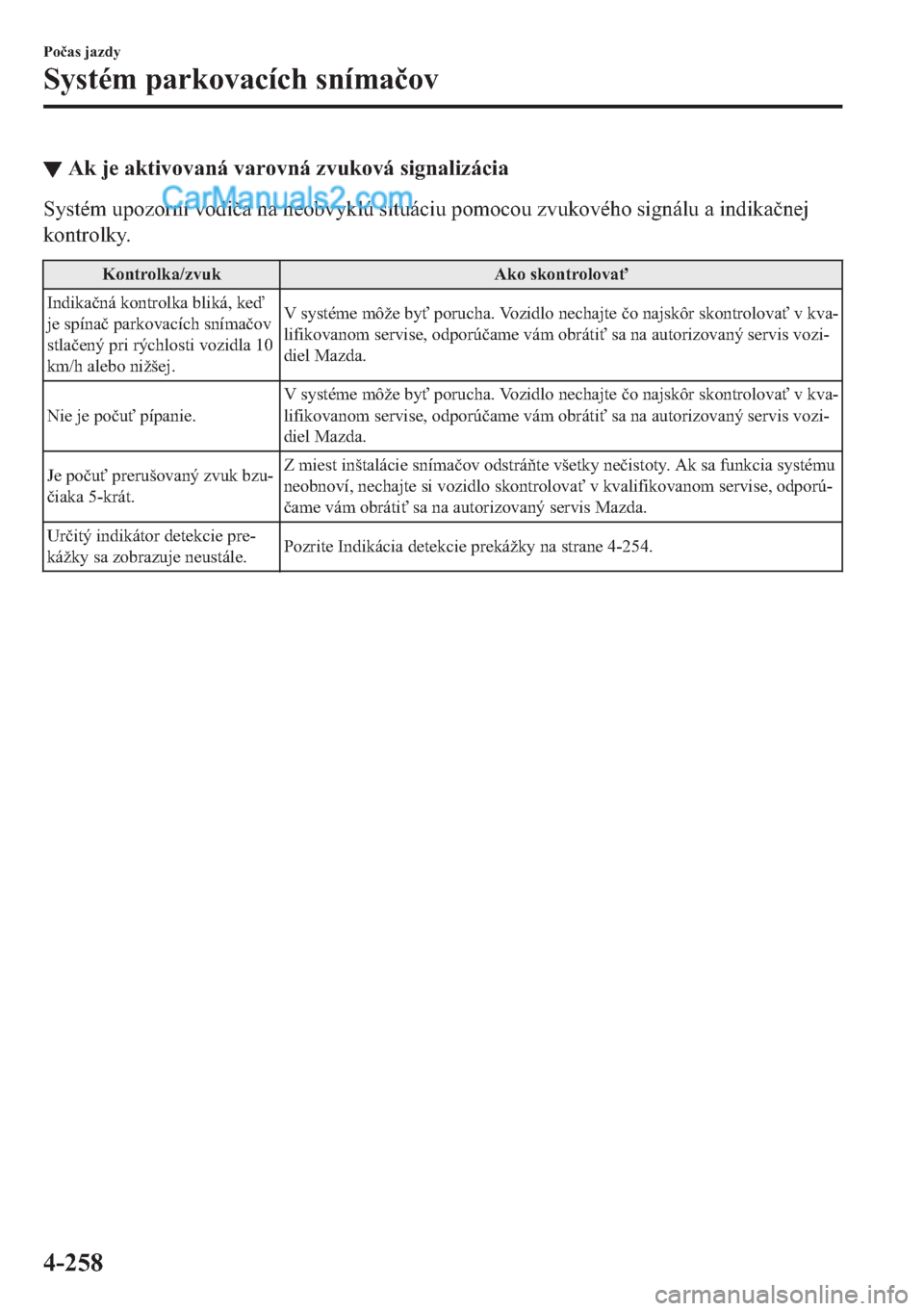 MAZDA MODEL 2 2019  Užívateľská príručka (in Slovak) ▼�$�N��M�H��D�N�W�L�Y�R�Y�D�Q�i��Y�D�U�R�Y�Q�i��]�Y�X�N�R�Y�i��V�L�J�Q�D�O�L�]�i�F�L�D
�6�\�V�W�p�P��X�S�R�]�R�U�Q�t��Y�R�G�L�