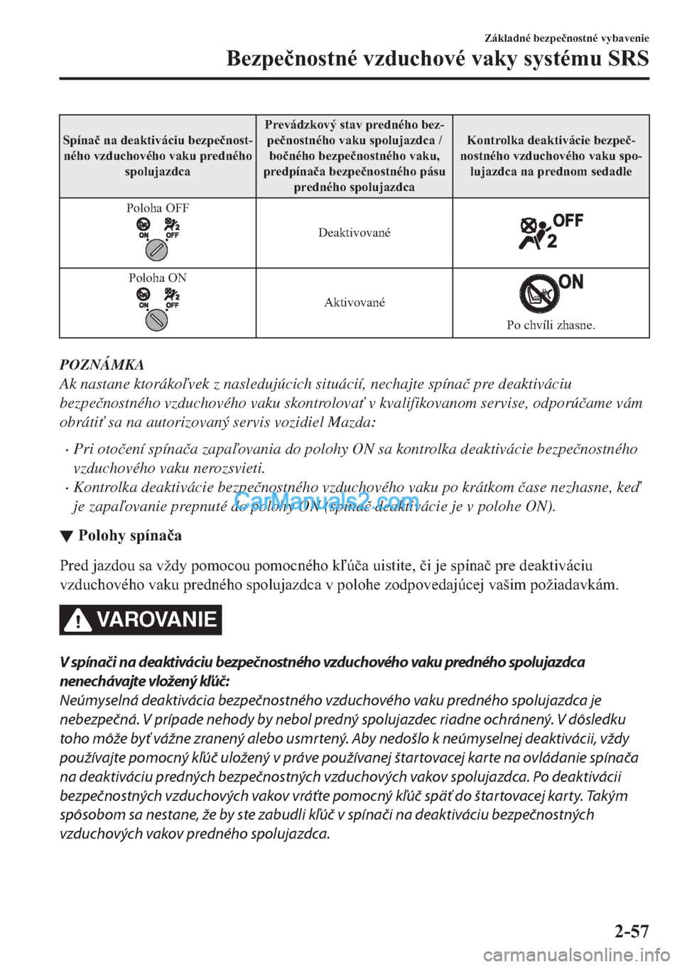 MAZDA MODEL 2 2019  Užívateľská príručka (in Slovak) �6�S�t�Q�D�
