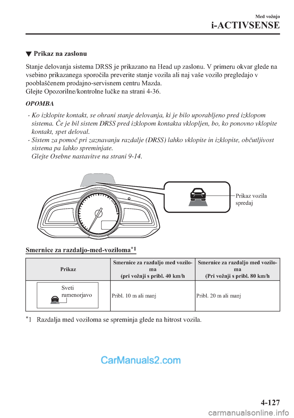 MAZDA MODEL 2 2019  Priročnik za lastnika (in Slovenian) ▼�3�U�L�N�D�]��Q�D��]�D�V�O�R�Q�X
�6�W�D�Q�M�H��G�H�O�R�Y�D�Q�M�D��V�L�V�W�H�P�D���5�6�6��M�H��S�U�L�N�D�]�D�Q�R��Q�D��+�H�D�G��X�S��]�D�V�O�R�Q�X���9��S�U�L�P�H�U�X��R�N�Y�D�U��J�O