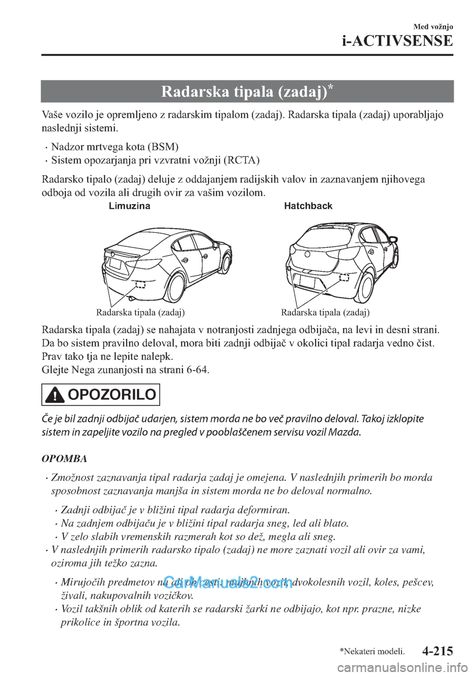 MAZDA MODEL 2 2019  Priročnik za lastnika (in Slovenian) �5�D�G�D�U�V�N�D��W�L�S�D�O�D���]�D�G�D�M��
�9�D�