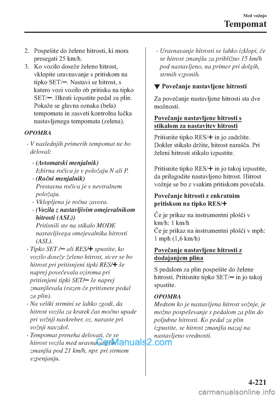 MAZDA MODEL 2 2019  Priročnik za lastnika (in Slovenian) �� �3�R�V�S�H�