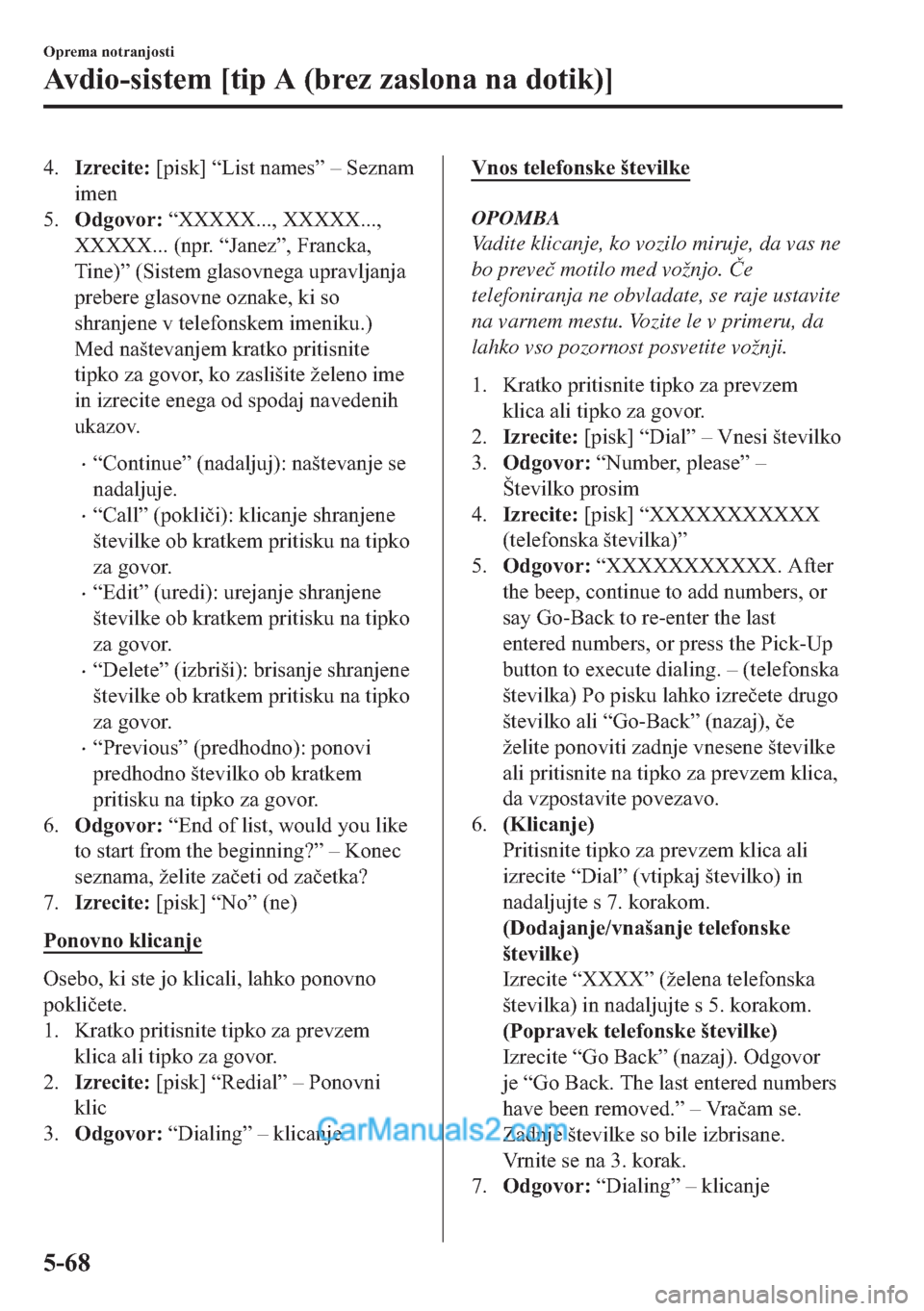 MAZDA MODEL 2 2019  Priročnik za lastnika (in Slovenian) ���,�]�U�H�F�L�W�H���>�S�L�V�N�@��