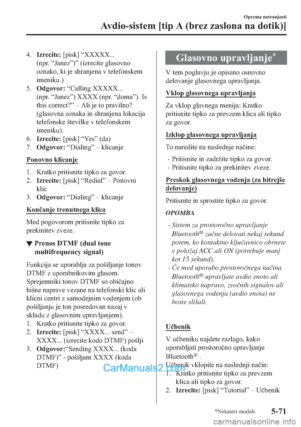 MAZDA MODEL 2 2019  Priročnik za lastnika (in Slovenian) ���,�]�U�H�F�L�W�H���>�S�L�V�N�@��