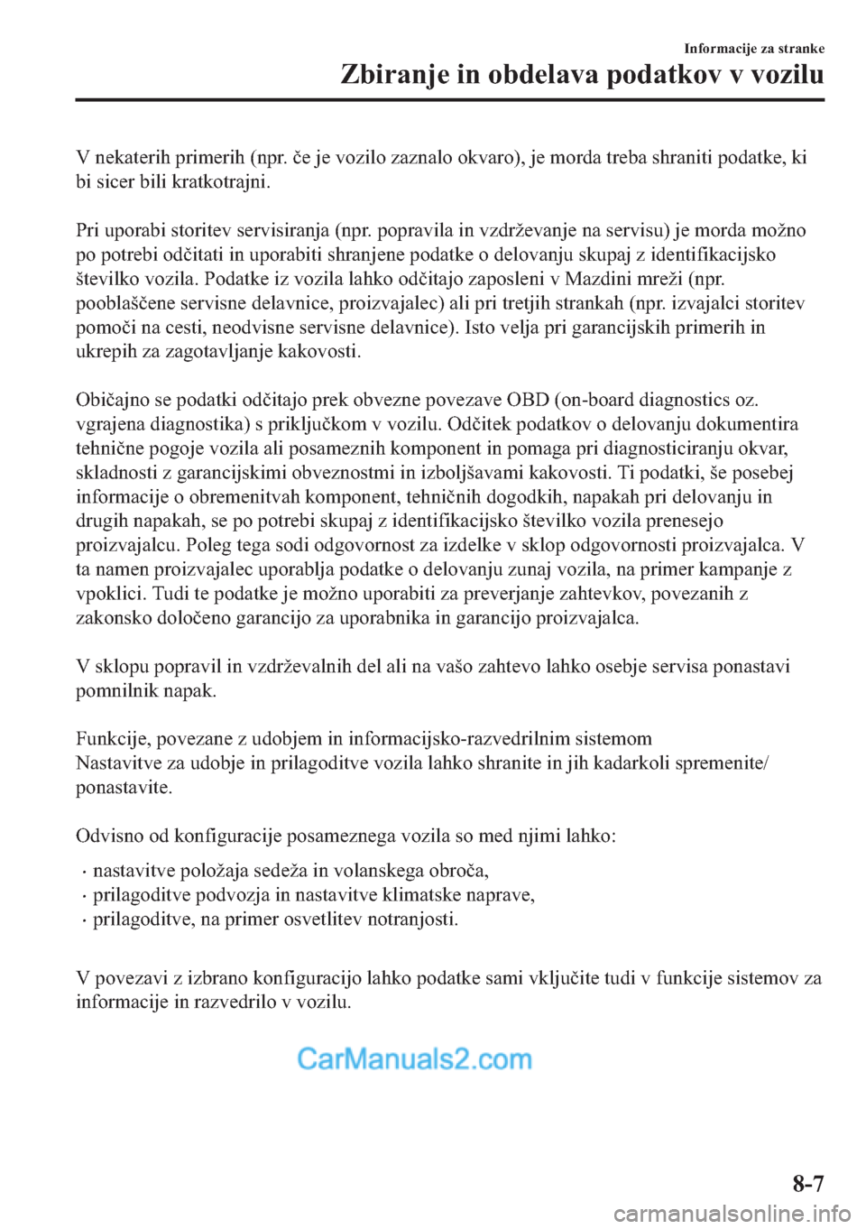 MAZDA MODEL 2 2019  Priročnik za lastnika (in Slovenian) �9��Q�H�N�D�W�H�U�L�K��S�U�L�P�H�U�L�K���Q�S�U���