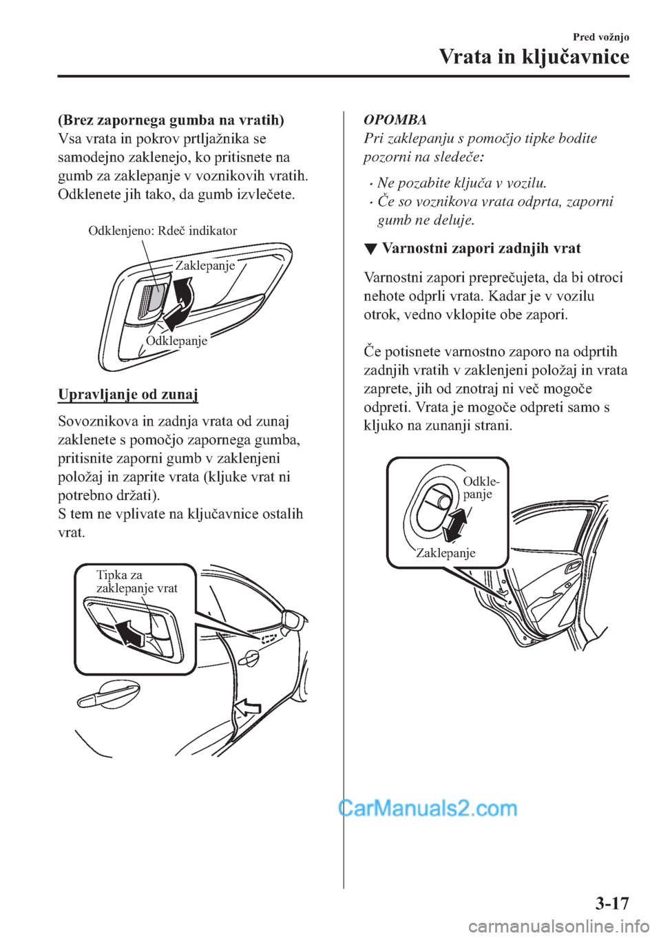 MAZDA MODEL 2 2019  Priročnik za lastnika (in Slovenian) ��%�U�H�]��]�D�S�R�U�Q�H�J�D��J�X�P�E�D��Q�D��Y�U�D�W�L�K�
�9�V�D��Y�U�D�W�D��L�Q��S�R�N�U�R�Y��S�U�W�O�M�D�å�Q�L�N�D��V�H
�V�D�P�R�G�H�M�Q�R��]�D�N�O�H�Q�H�M�R���N�R��S�U�L�W�L�V�Q�H�