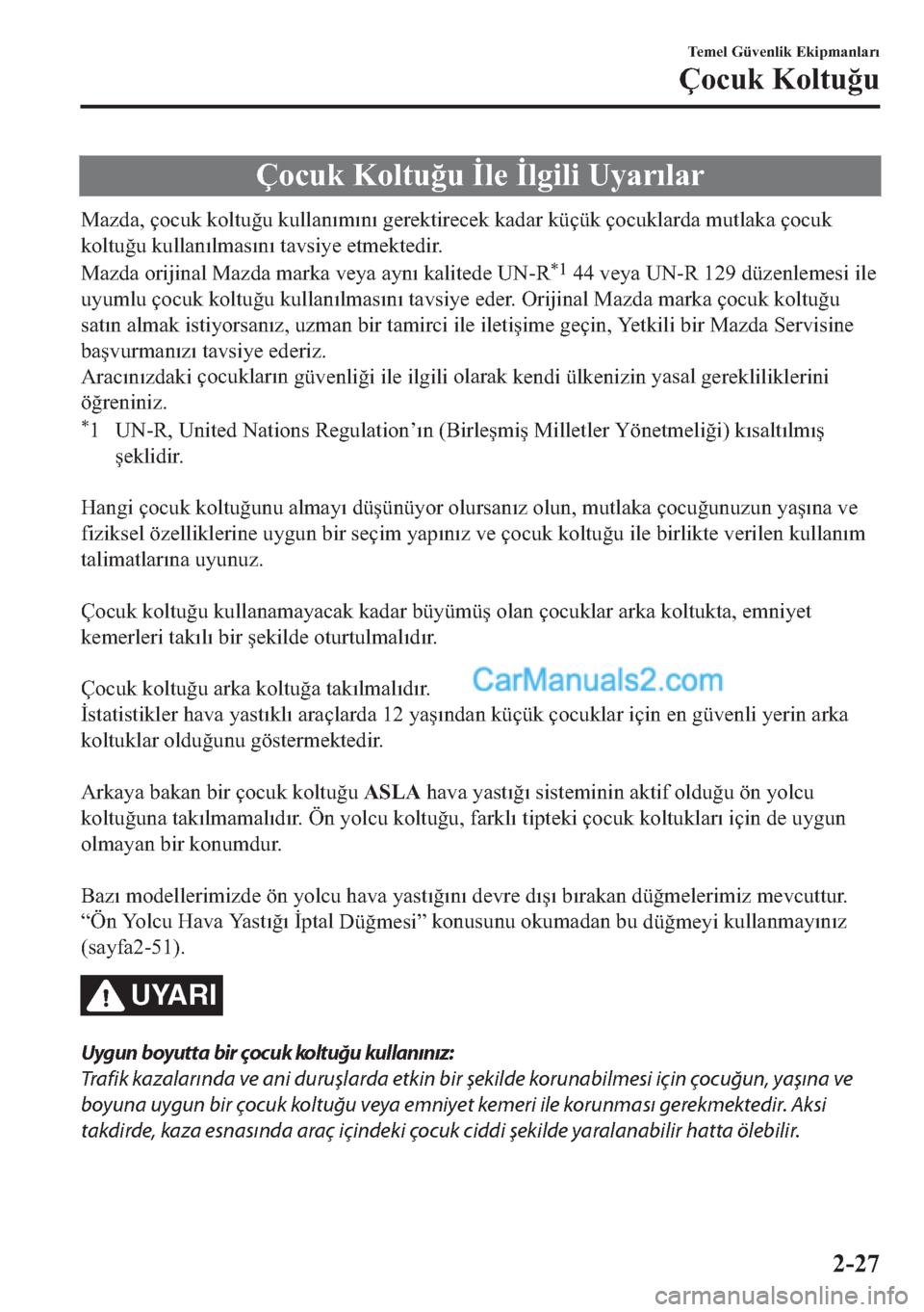MAZDA MODEL 2 2019  Kullanım Kılavuzu (in Turkish) �d�R�F�X�N��.�R�O�W�X�