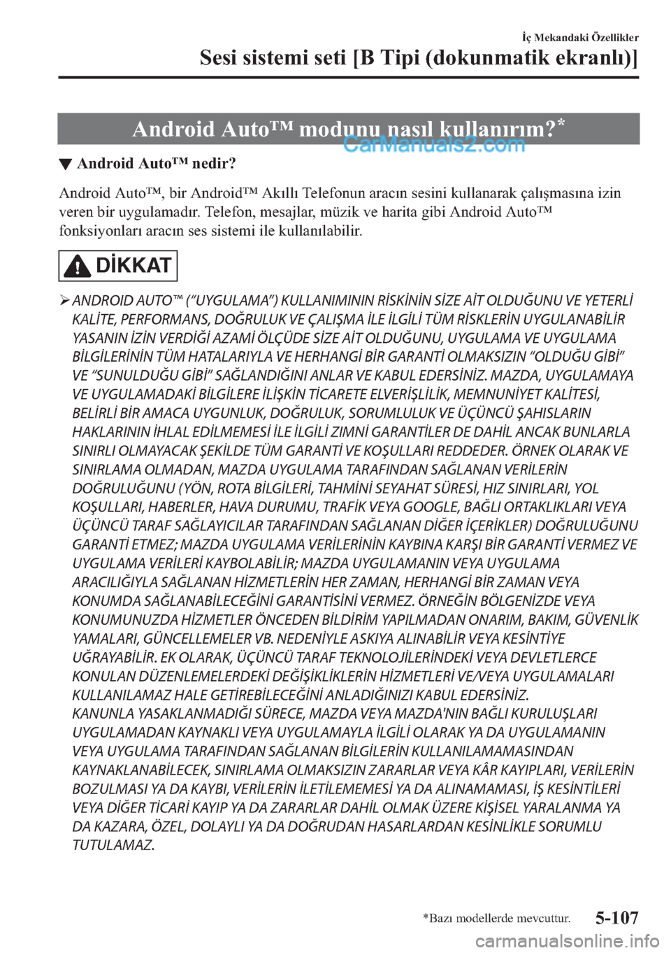 MAZDA MODEL 2 2019  Kullanım Kılavuzu (in Turkish) �$�Q�G�U�R
t�G��$�X�W�R�