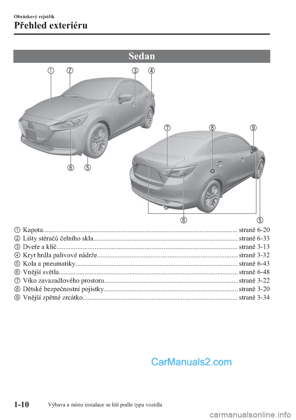 MAZDA MODEL 2 2019  Návod k obsluze (in Czech) �6�H�G�D�Q
p�.�D�S�R�W�D����������������������������������������������������������������������������������������