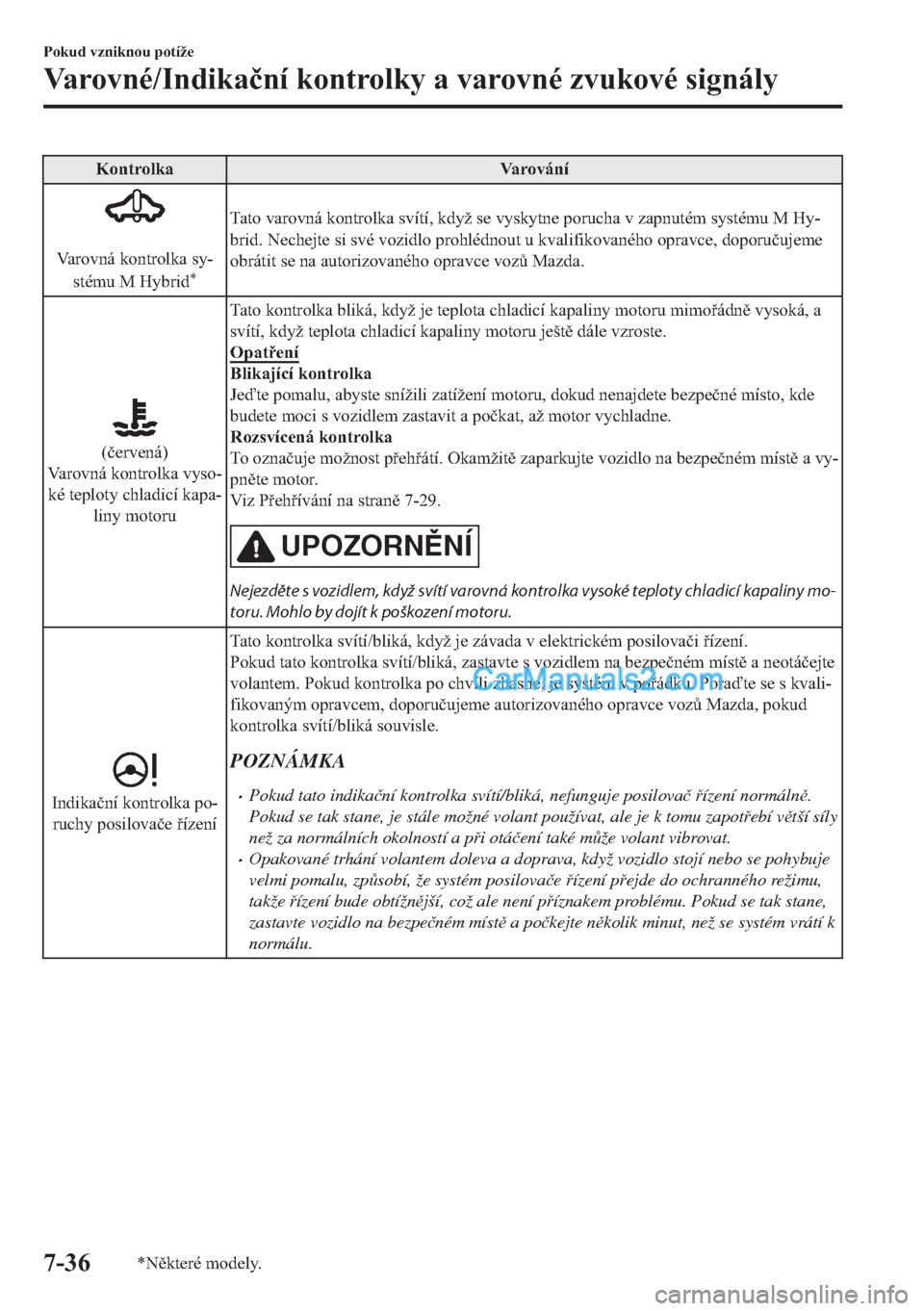 MAZDA MODEL 2 2019  Návod k obsluze (in Czech) �.�R�Q�W�U�R�O�N�D �9�D�U�R�Y�i�Q�t
�
�9�D�U�R�Y�Q�i��N�R�Q�W�U�R�O�N�D��V�\(
�V�W�p�P�X��0��+�\�E�U�L�G
�
�7�D�W�R��Y�D�U�R�Y�Q�i��N�R�Q�W�U�R�O�N�D��V�Y�t�W�t���N�G�\�