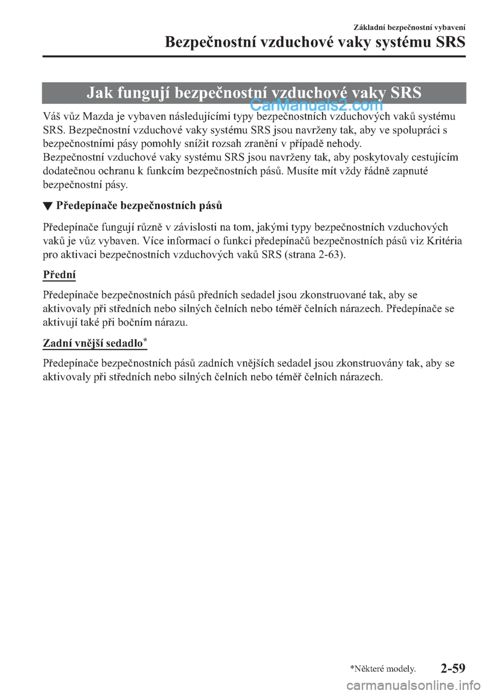 MAZDA MODEL 2 2019  Návod k obsluze (in Czech) �-�D�N��I�X�Q�J�X�M�t��E�H�]�S�H�