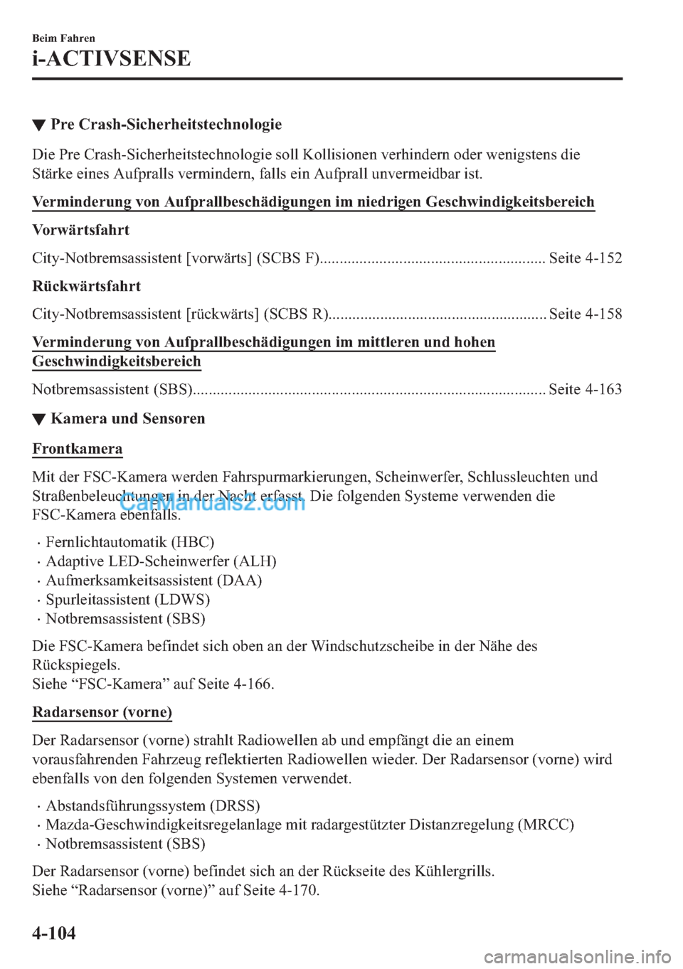 MAZDA MODEL 2 2018  Betriebsanleitung (in German) ▼�3�U�H��&�U�D�V�K��6�L�F�K�H�U�K�H�L�W�V�W�H�F�K�Q�R�O�R�J�L�H
��L�H��3�U�H��&�U�D�V�K��6�L�F�K�H�U�K�H�L�W�V�W�H�F�K�Q�R�O�R�J�L�H��V�R�O�O��.�R�O�O�L�V�L�R�Q�H�Q��Y�H�U�K�L�Q�G�H�U�Q��R
