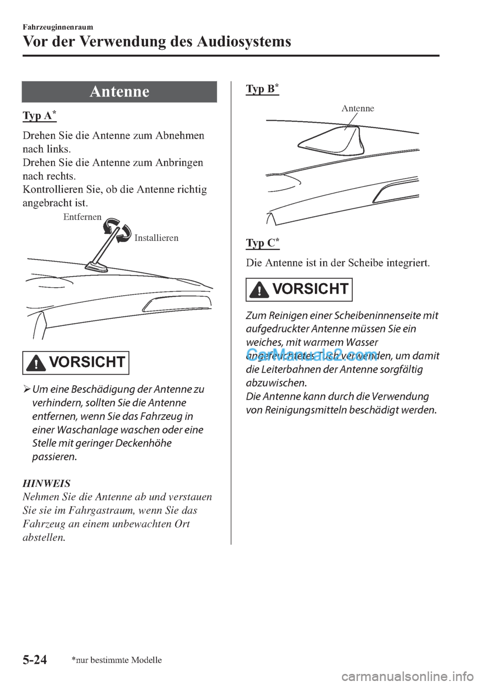 MAZDA MODEL 2 2018  Betriebsanleitung (in German) �$�Q�W�H�Q�Q�H
�7�\ �S � �$�
��U�H�K�H�Q��6�L�H��G�L�H��$�Q�W�H�Q�Q�H��]�X�P��$�E�Q�H�K�P�H�Q
�Q�D�F�K��O�L�Q�N�V�
��U�H�K�H�Q��6�L�H��G�L�H��$�Q�W�H�Q�Q�H��]�X�P��$�Q�E�U�L�Q�J�H�Q
�Q
