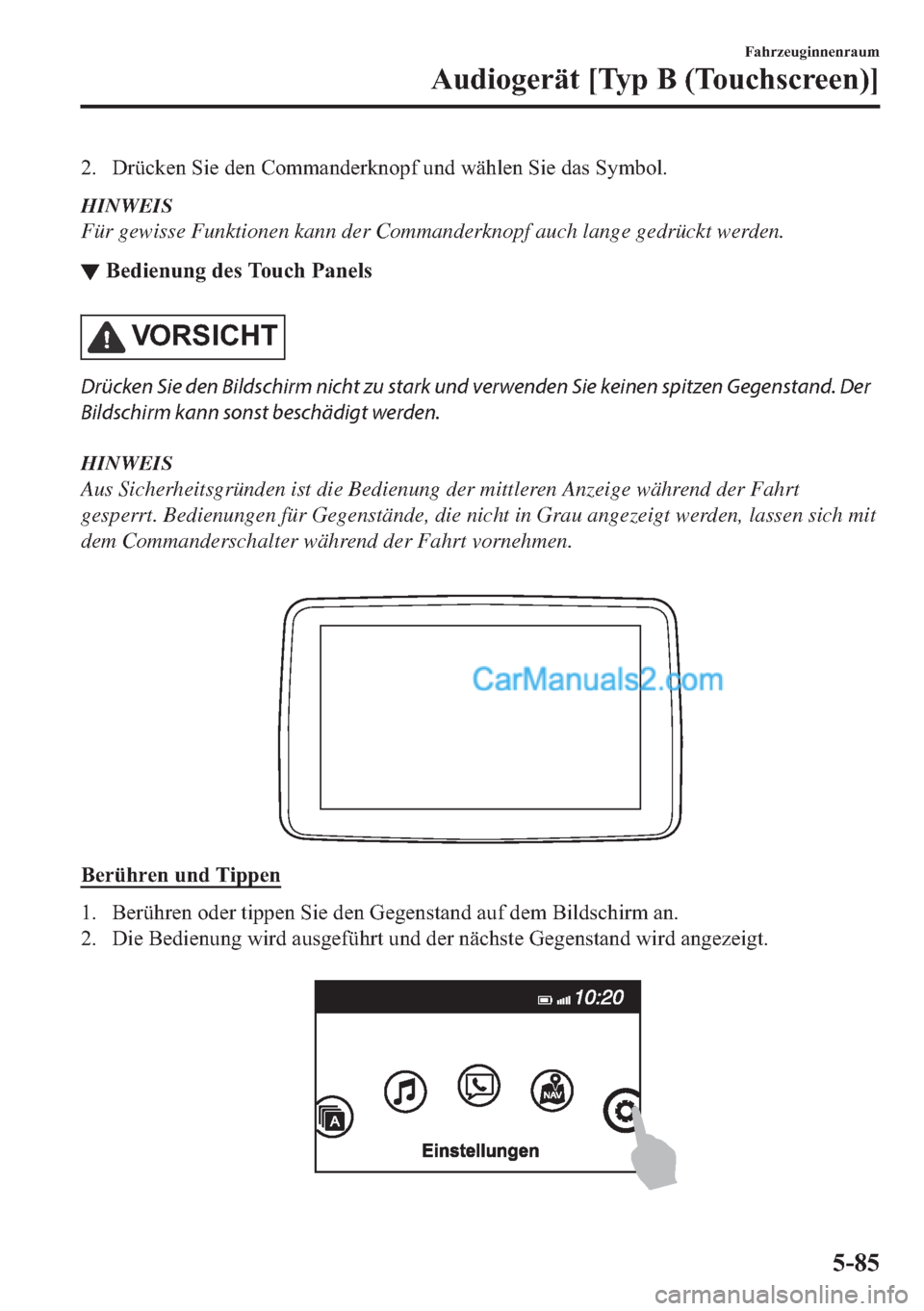 MAZDA MODEL 2 2018  Betriebsanleitung (in German) �� ��U�