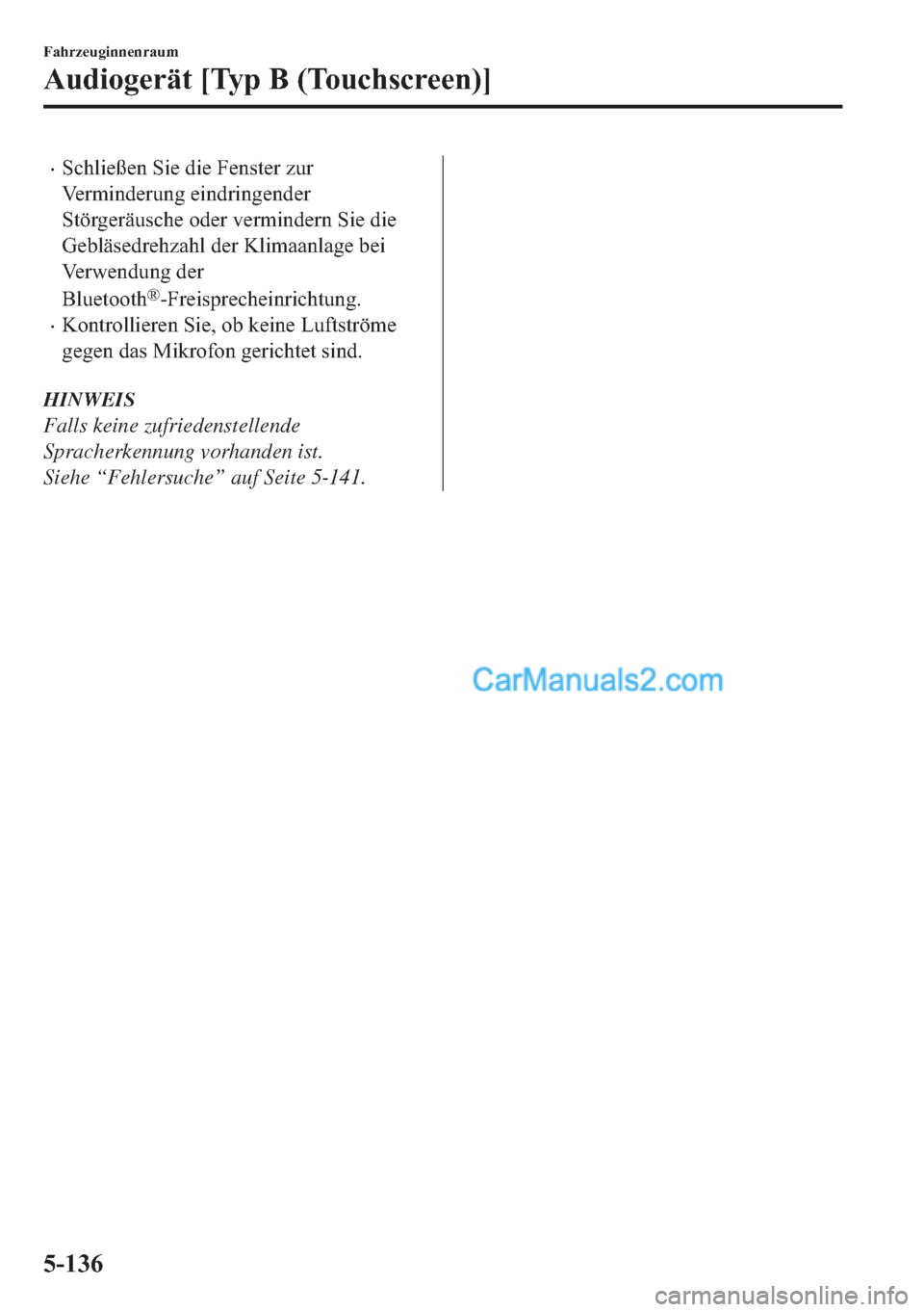 MAZDA MODEL 2 2018  Betriebsanleitung (in German) •�6�F�K�O�L�H�