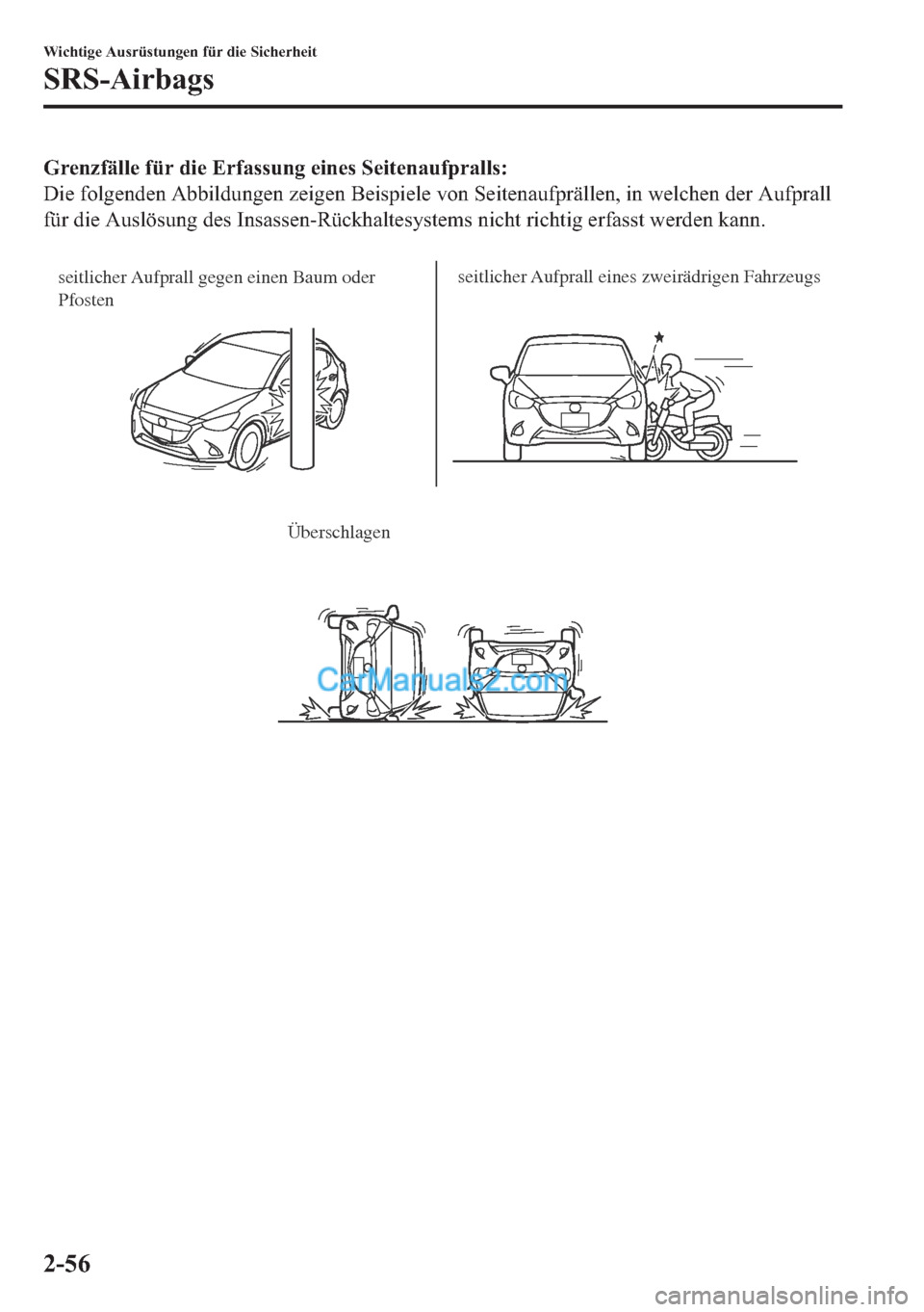 MAZDA MODEL 2 2018  Betriebsanleitung (in German) �*�U�H�Q�]�I�l�O�O�H��I�