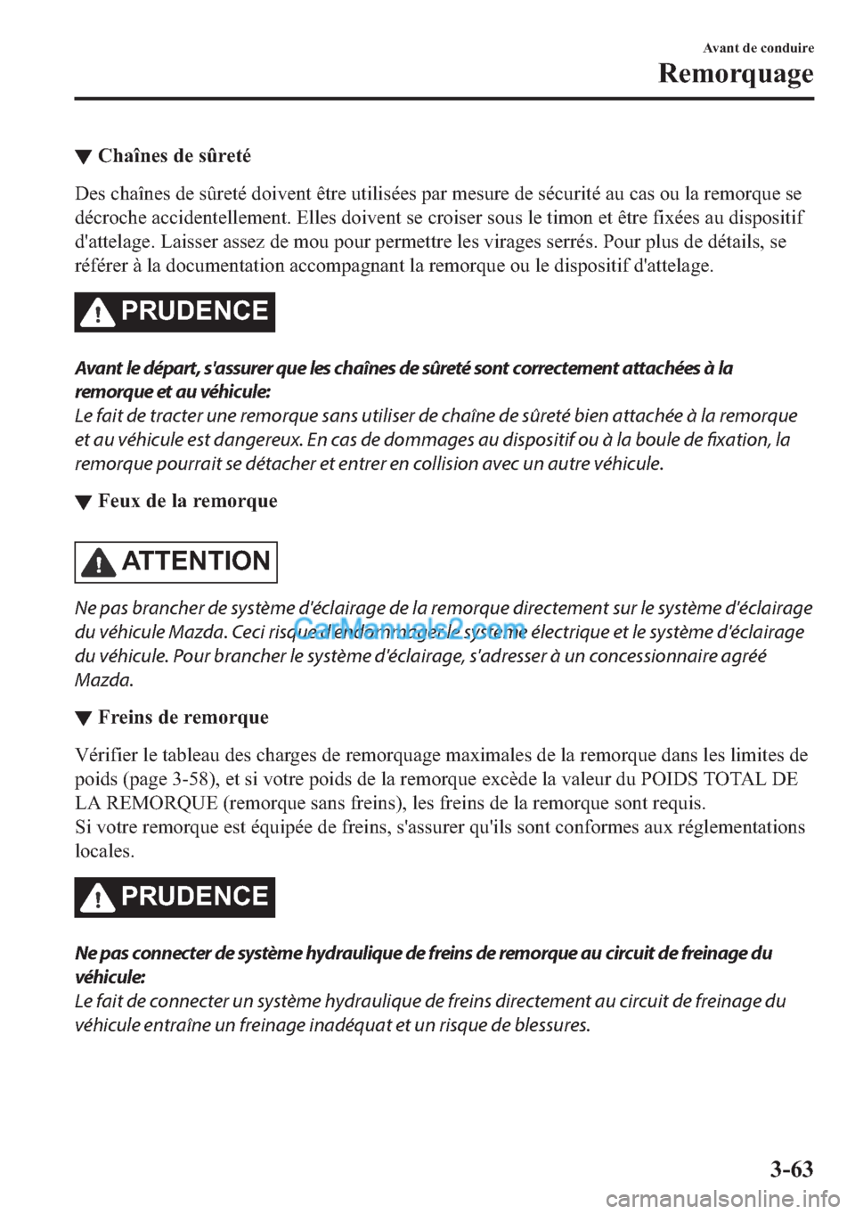 MAZDA MODEL 2 2018  Manuel du propriétaire (in French) ▼�&�K�D�v�Q�H�V��G�H��V�
