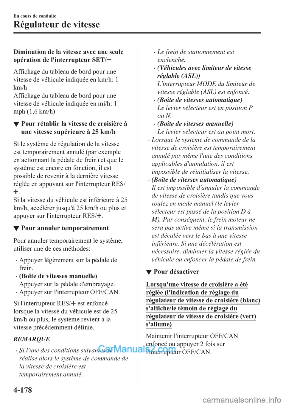 MAZDA MODEL 2 2018  Manuel du propriétaire (in French) ��L�P�L�Q�X�W�L�R�Q��G�H��O�D��Y�L�W�H�V�V�H��D�Y�H�F��X�Q�H��V�H�X�O�H
�R�S�p�U�D�W�L�R�Q��G�H��O�
�L�Q�W�H�U�U�X�S�W�H�X�U��6�(�7�
�$�I�I�L�F�K�D�J�H��G�X��W�D�E�O�H�D�X��G�H��E�R�U�G