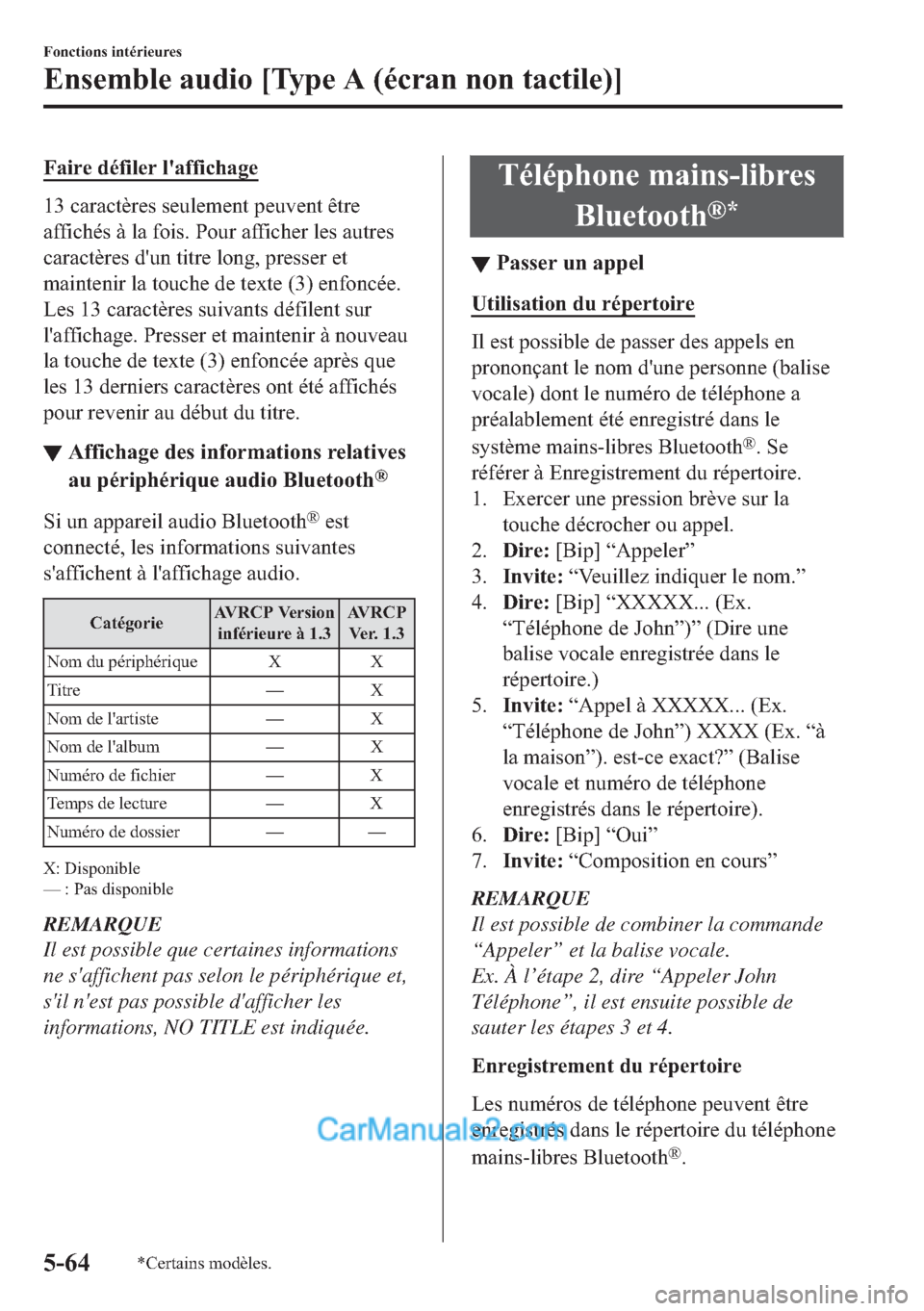 MAZDA MODEL 2 2018  Manuel du propriétaire (in French) �)�D�L�U�H��G�p�I�L�O�H�U��O�
�D�I�I�L�F�K�D�J�H
����F�D�U�D�F�W�q�U�H�V��V�H�X�O�H�P�H�Q�W��S�H�X�Y�H�Q�W��r�W�U�H
�D�I�I�L�F�K�p�V��j��O�D��I�R�L�V���3�R�X�U��D�I�I�L�F�K�H�U��O�H�V�