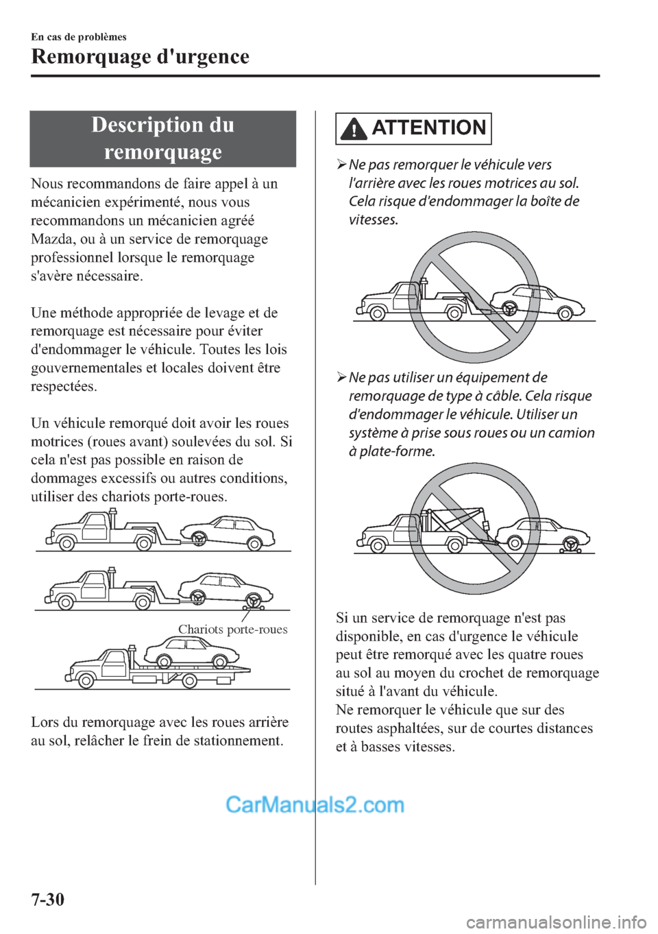 MAZDA MODEL 2 2018  Manuel du propriétaire (in French) ��H�V�F�U�L�S�W�L�R�Q��G�X
�U�H�P�R�U�T�X�D�J�H
�1�R�X�V��U�H�F�R�P�P�D�Q�G�R�Q�V��G�H��I�D�L�U�H��D�S�S�H�O��j��X�Q
�P�p�F�D�Q�L�F�L�H�Q��H�[�S�p�U�L�P�H�Q�W�p���Q�R�X�V��Y�R�X�V
�U�H�F�R