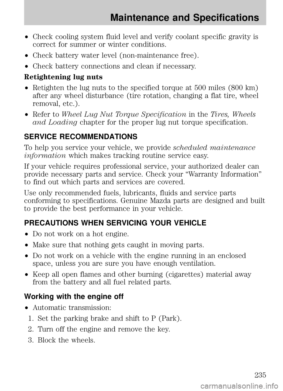 MAZDA MODEL B4000 CAB PLUS 4 TRUCK 2009  Owners Manual 