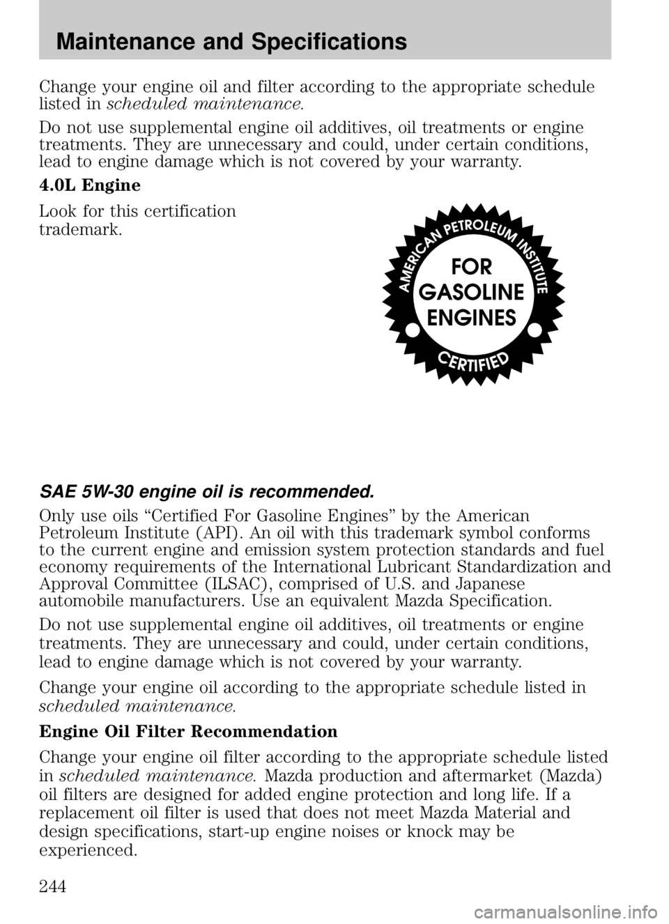 MAZDA MODEL B4000 CAB PLUS 4 TRUCK 2009  Owners Manual 