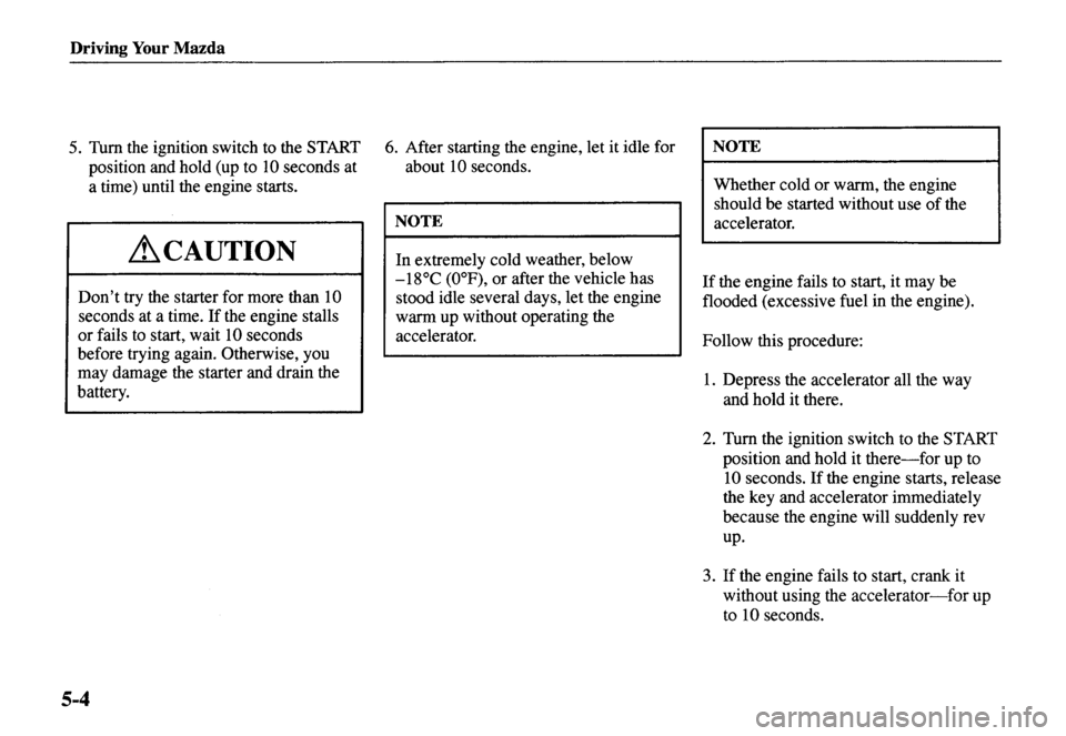 MAZDA MODEL MX-5 MIATA 2001 Owners Manual MAZDA MODEL MX-5 MIATA 2001 Owners Manual