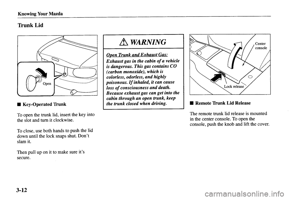 MAZDA MODEL MX-5 MIATA 2001 Workshop Manual MAZDA MODEL MX-5 MIATA 2001 Workshop Manual