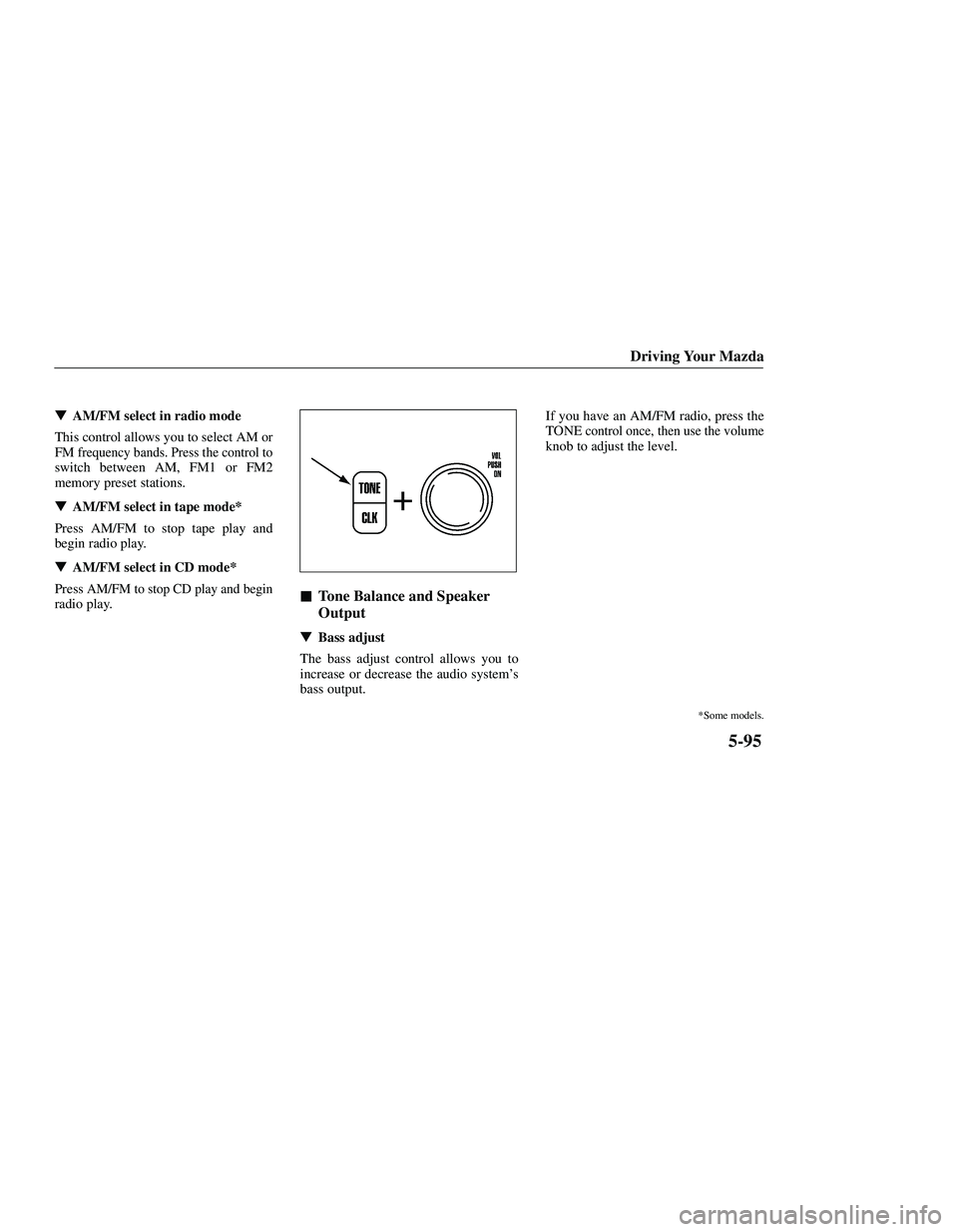 MAZDA MODEL B3000 4WD 2001 Owners Manual MAZDA MODEL B3000 4WD 2001 Owners Manual