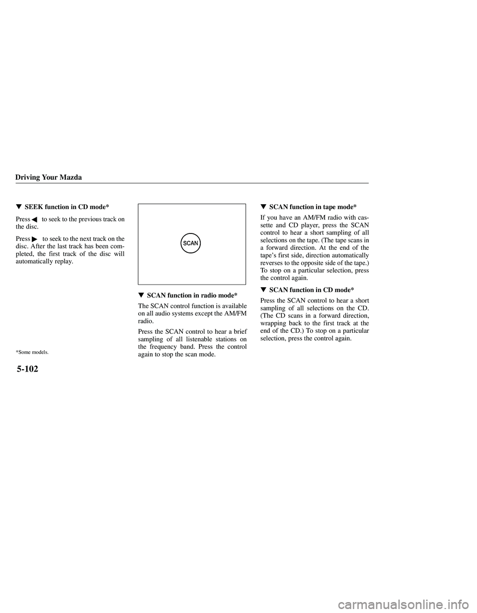 MAZDA MODEL B3000 4WD 2001 Owners Manual MAZDA MODEL B3000 4WD 2001 Owners Manual