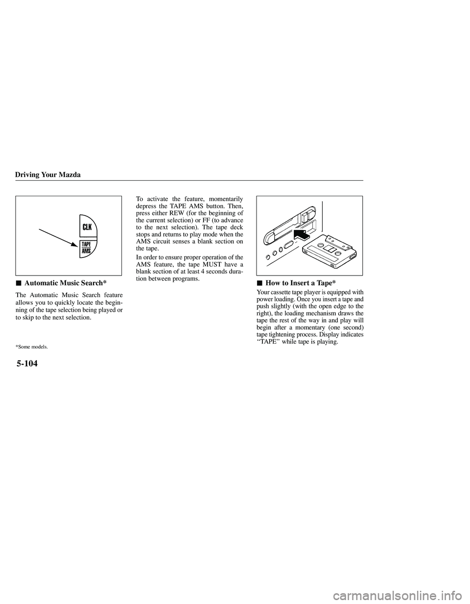MAZDA MODEL B3000 4WD 2001 Owners Manual MAZDA MODEL B3000 4WD 2001 Owners Manual
