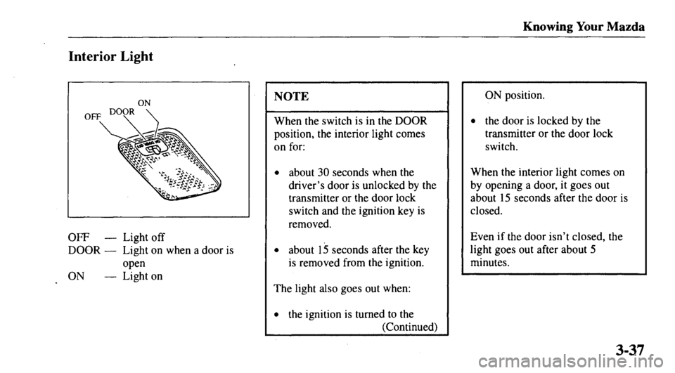 MAZDA MODEL 626 2000 Owners Manual MAZDA MODEL 626 2000 Owners Manual