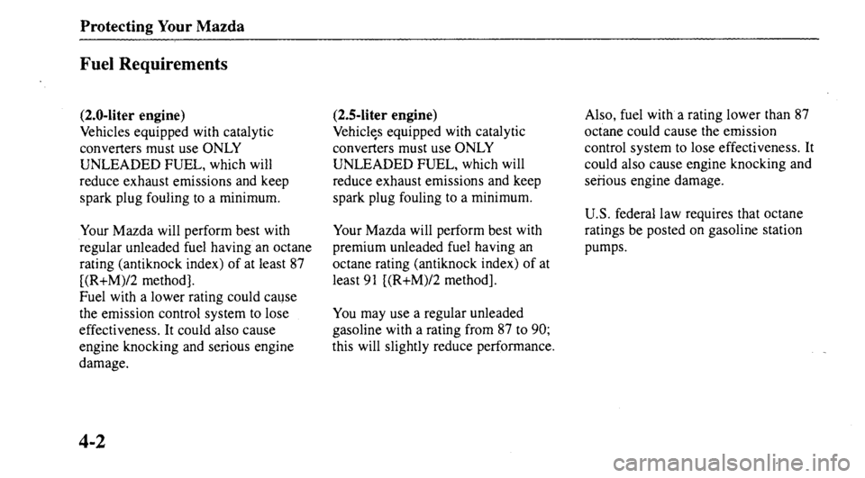 MAZDA MODEL 626 2000 Owners Manual MAZDA MODEL 626 2000 Owners Manual