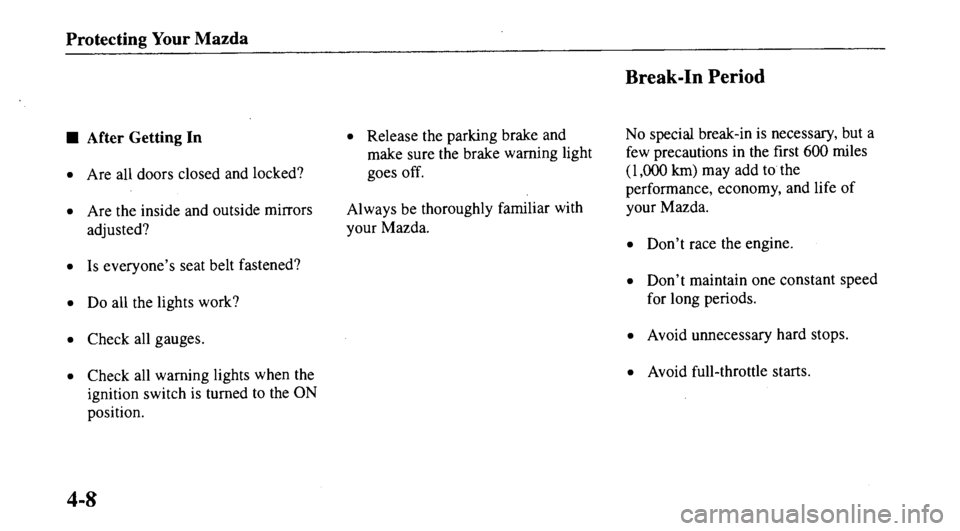 MAZDA MODEL 626 2000 Owners Manual MAZDA MODEL 626 2000 Owners Manual
